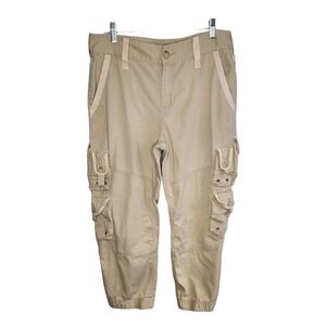 Ralph Lauren Jeans Utility Cargo Pants Baggy Streetwear Mom Khaki Size 12